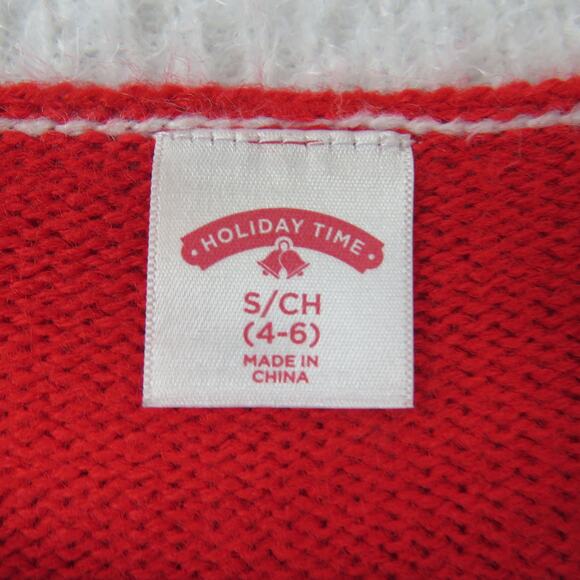 Holiday Time Red Merry Christmas Sweater Ugly Christmas Sweater Small - Picture 7 of 9